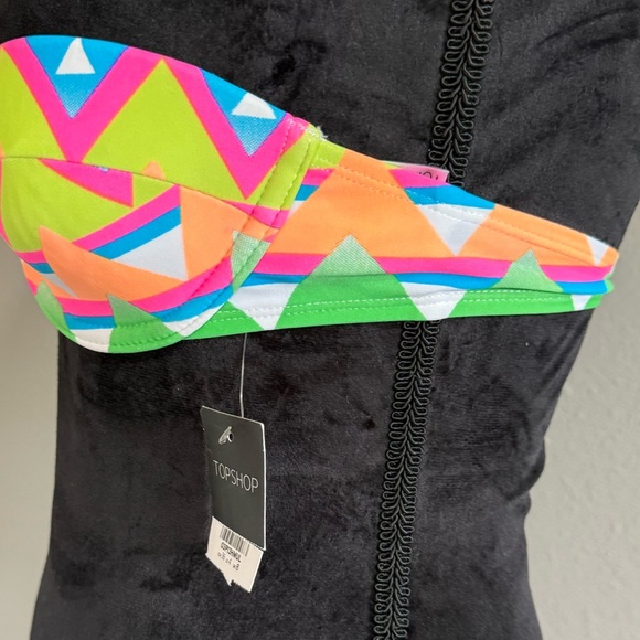 NWT Topshop Strapless Bikini Top Size 4 - Picture 4 of 6